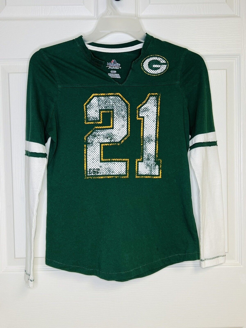Green Bay Packers Majestic Women's Size Small Team Colors Long Sleeve T-Shirt